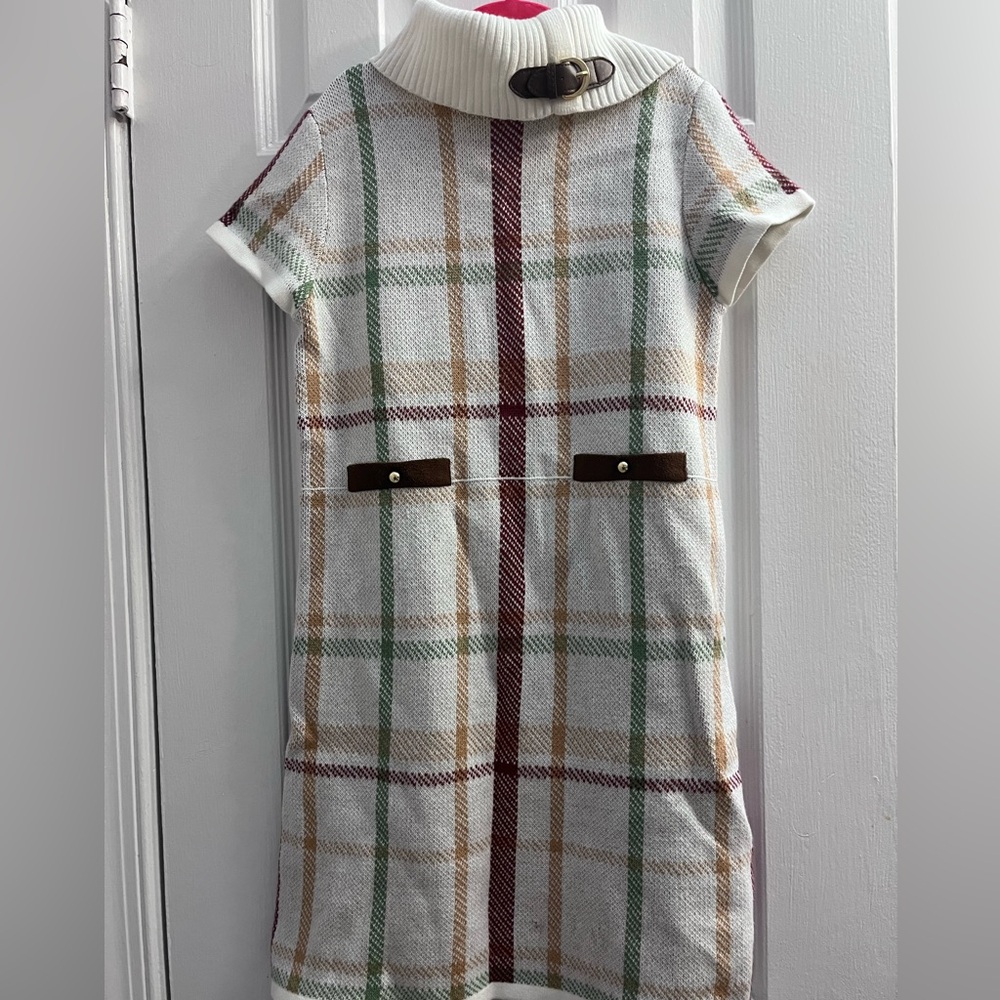 Janie and Jack Plaid Autumnal Sweater Dress